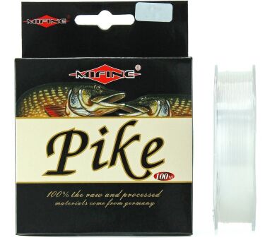 Леска монофил MIFINE  PIKE 100м 0.30мм 8.6кг прозрачная Леска монофил MIFINE  PIKE 100м 0.30мм 8.6кг прозрачная