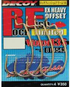 Крючок офсетный DECOY Worm13S Rock Fish Limited #3/0 хром 4шт/уп (814543)