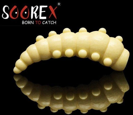 Силиконовая приманка SOOREX PRO Major 36мм 1.1гр Сыр #125 Айвори/Ivory 6шт/уп