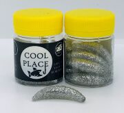 Силиконовая приманка COOL PLACE Maggot 40мм Сыр #1Ц Silver glitter 10шт/уп