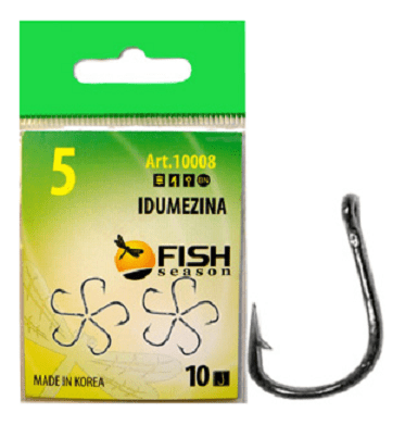 Крючок FISH SEASON Idumezina-Ring №5 колечко черный 10шт/уп 10008-05F