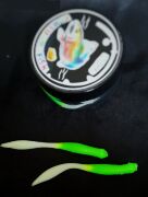 Силиконовая приманка FORTUNE FISH "бобровый хвост" #14 (белый-шартрёз) 8шт/уп