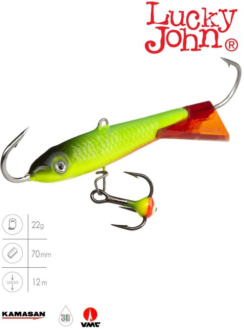 Балансир Lucky John CLASSIC 7 с тр. 70мм/26RT блистер