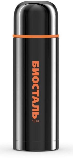 Термос BIOSTAL Спорт с узкой горловиной, 2 чашки Черный 1.0л NBP-1000C