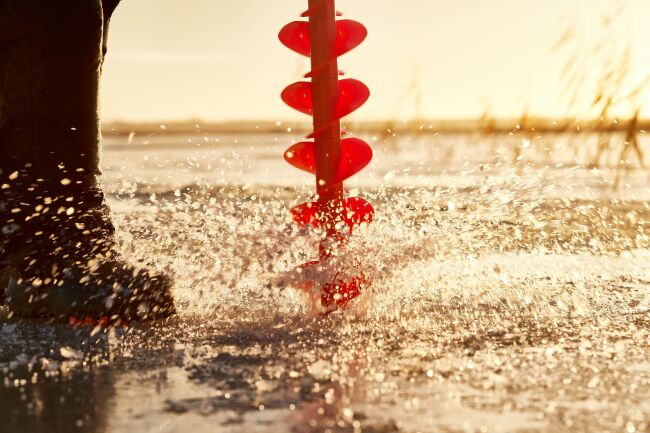 Шнек ледобура с адаптером под шуруповерт Rextor THUNDERBOLT пласт. спираль 150мм