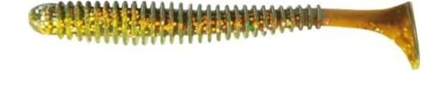 Виброхвост ALLVEGA Skinny Tail 5см 1гр 8шт/уп #005 green oil confetti