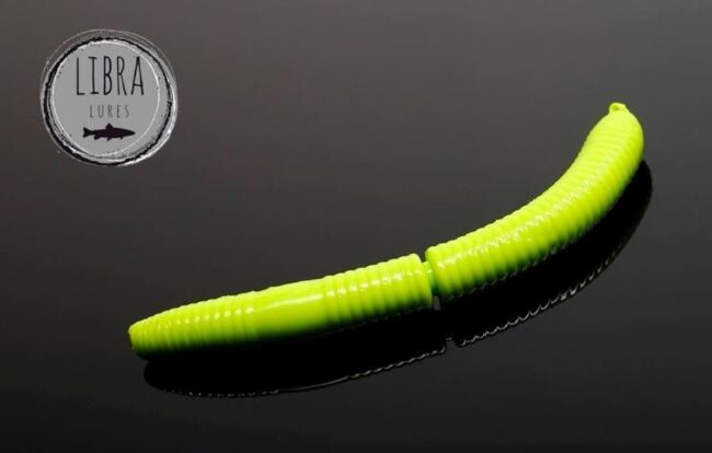 Приманка LIBRA LURES Fatty D'Worm 75 # 027 Green Apple 75мм Сыр 8шт/уп