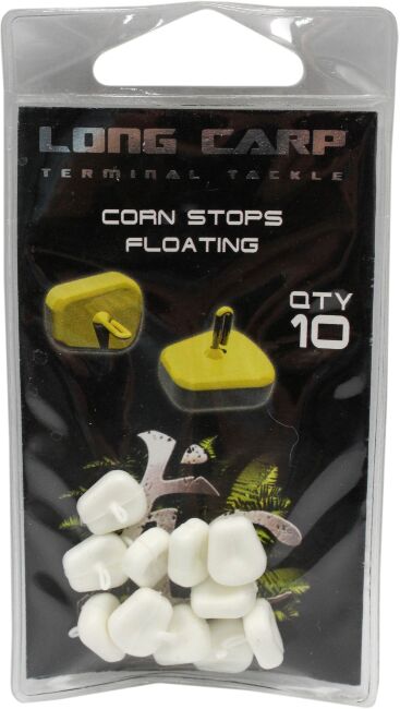 Стопор для насадки LONG CARP Corn Stops Floating Кукуруза белый 10шт/уп (LC-811-W)