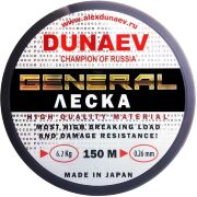 Леска монофил DUNAEV General 150м 0.26мм 6.20кг прозрачная Леска монофил DUNAEV General 150м 0.26мм 6.20кг прозрачная