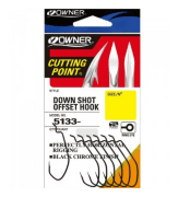 Крючок офсетный OWNER 5133-01 Down Shot Offset черный кован 7шт/уп