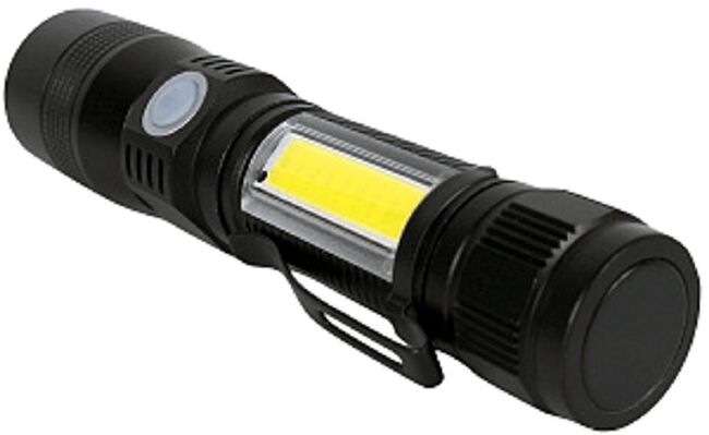 Фонарь ручной светодиодный YYC 1811-T6 алюминий, 3 режима(UF,белый,красный) 3.7V/ 3*ААА (зарядка 12/220)