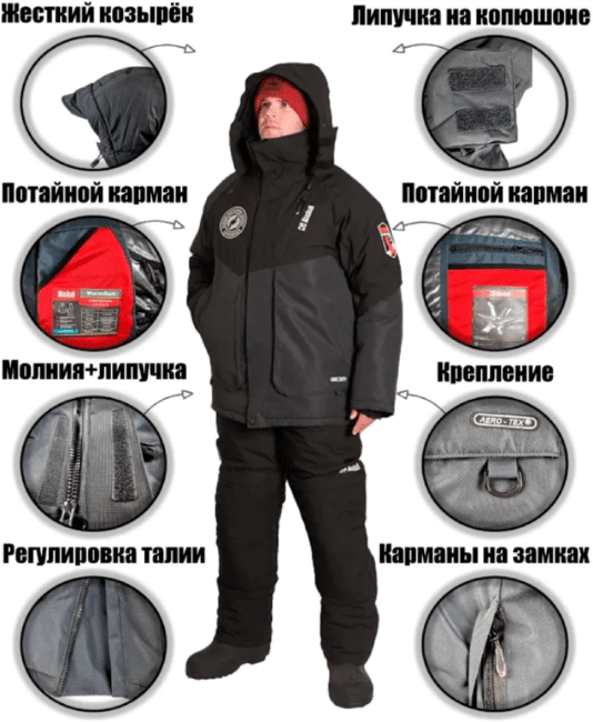 Костюм зимний ALASKAN Savoonga серый/черный XL Костюм зимний ALASKAN Savoonga серый/черный XL