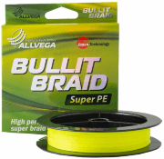 Плетёный шнур ALLVEGA Bullit Braid 92м 0.24мм 16.5кг ярко-желтая
