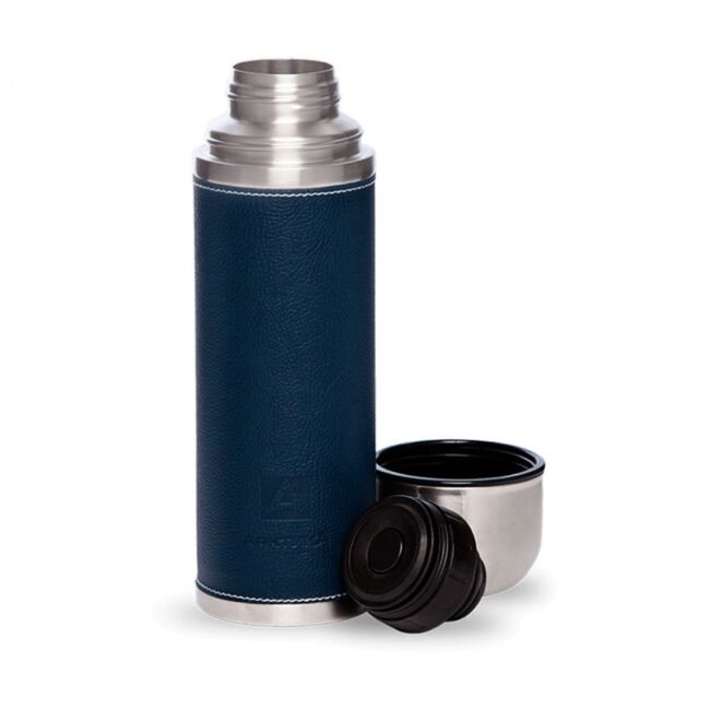 Термос АРКТИКА 108-500 с узким горлом с кожаной вставкой 0.5л синий
