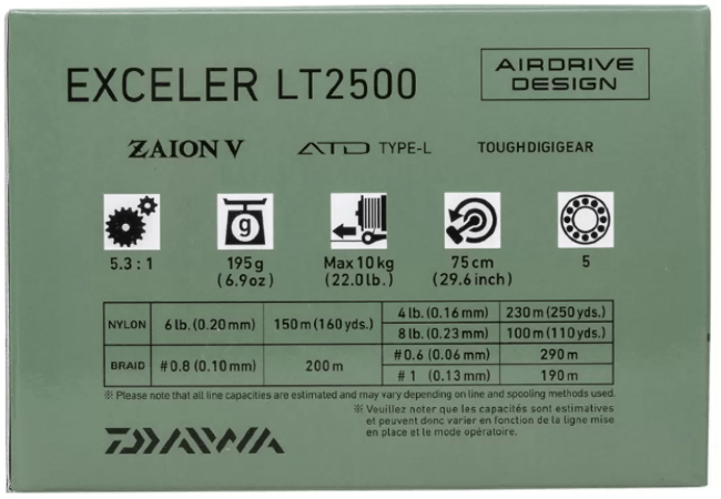 Катушка Daiwa 23 Exceler LT2500