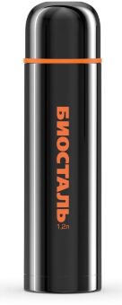 Термос BIOSTAL Спорт с узкой горловиной, 2 чашки Черный 1.2л NBP-1200C