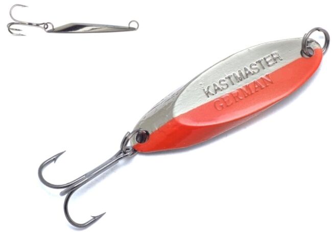 Блесна колеблющаяся GERMAN Kastmaster 105 54мм 18гр #K04 серебро/красный Блесна колеблющаяся GERMAN Kastmaster 105 54мм 18гр #K04 серебро/красный