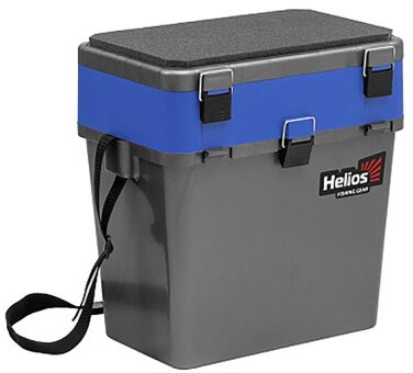 Рыболовный ящик HELIOS 19л, две секции, серый/голубой HS-IB-19-GB