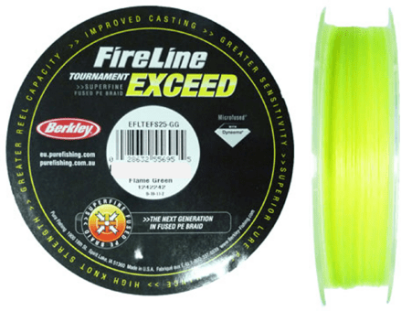 Плетёный шнур Berkley Fireline Tournament Exceed Green 110м, 0.15мм
