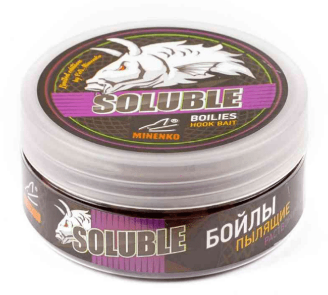 Насадочные бойлы пылящие MINENKO Squidberry (кальмар/ягоды) Ø14мм 120гр/бан.