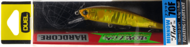 Воблер DUEL Hardcore Minnow Flat 70F 70мм 4.5гр 0.0-0.5м F1125-HGAY