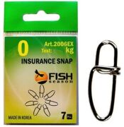 Застежка FISH SEASON Insurance Snap №0 14кг 7шт/уп 2006EX-0F