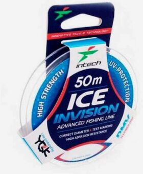Леска монофил INTECH Ice Invision 50м 0.12мм 1.27кг прозрачная