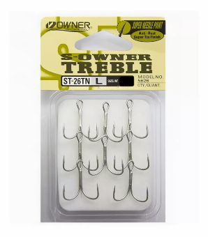 Крючок тройной OWNER 5626TN-08 ST-26TN олово кован 8шт/уп Крючок тройной OWNER 5626TN-08 ST-26TN олово кован 8шт/уп