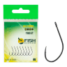 Крючок FISH SEASON Trout №4 большое колечко черный 8шт/уп 10096-04F