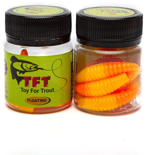 TFT Приманка силиконовая 38 мм. KUKA Цвет: K-25 Жёлтый-Оранжевый, Аромат: Сыр, 10шт. TFT Приманка силиконовая 38 мм. KUKA Цвет: K-25 Жёлтый-Оранжевый, Аромат: Сыр, 10шт.