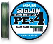 Плетёный шнур SUNLINE Siglon PEx4 300м #1.7/0.223мм 13.0кг темно-зеленый Плетёный шнур SUNLINE Siglon PEx4 300м #1.7/0.223мм 13.0кг темно-зеленый