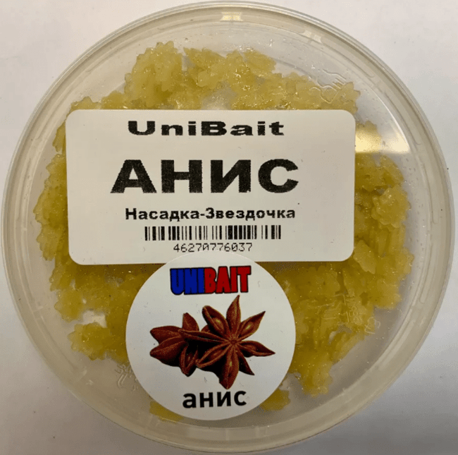 Макароны готовые рыболовные UniBait Звёздочки АНИС Макароны готовые рыболовные UniBait Звёздочки АНИС