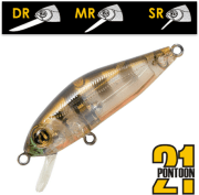 Воблер PONTOON21 CrackJack 38SP-MR 38мм 2.5гр  0,7-1,0м 008 Ghost HG Gill