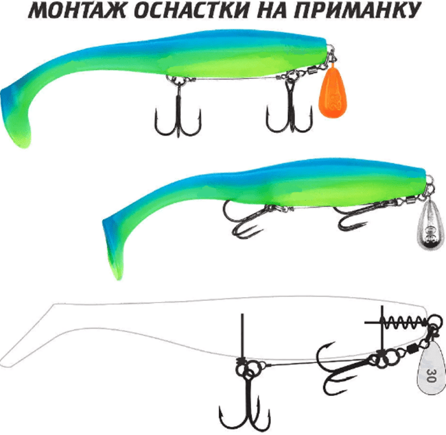 Оснастка стингер со спиралью VIDO CRAFT Spring Lock Big Size размер:XL