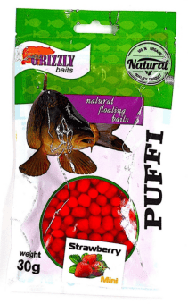 Воздушное тесто плавающее GRIZZLY BAITS Puffi Strawberry mini 30гр/уп Воздушное тесто плавающее GRIZZLY BAITS Puffi Strawberry mini 30гр/уп