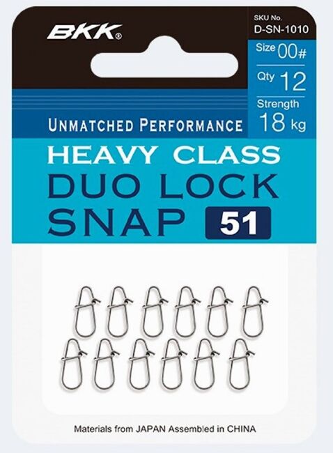 Застежка BKK Duolock Snap-51 #00 40lb/18кг 12шт/уп