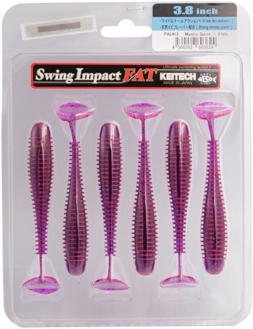 Виброхвост KEITECH Swing Impact FAT 3.8" PAL#13 Mistic Spice 9.7см 8.5гр 6шт/уп