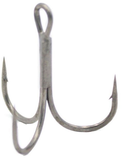 Крючок тройной DECOY Y-F33F Treble #5 тёмно-серый никель 6шт/уп (407660)