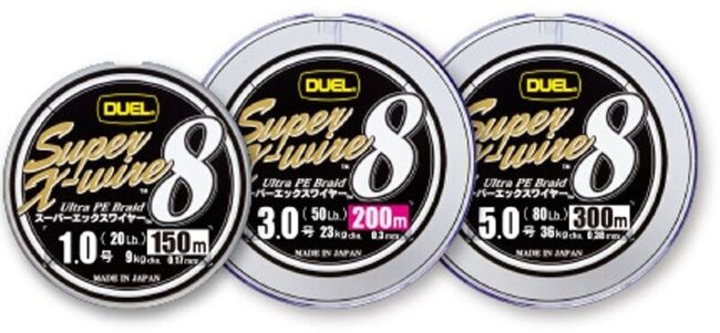 Плетёный шнур DUEL PE Super X-Wire 8 150м #1.0/0.17мм 9.0кг Silver H3599-S