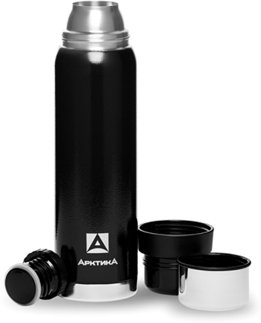 Термос Арктика 106-900 с покрытием "молотковая эмаль" 0,9л чёрный