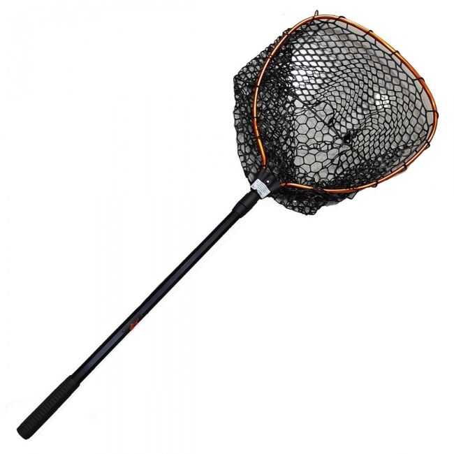 Подсачек TSR SLNT ручка телескоп 0.85-1.60м, голова 45*43см сетка силикон лонг Black/Orange (TSR-SLNT-OBL)