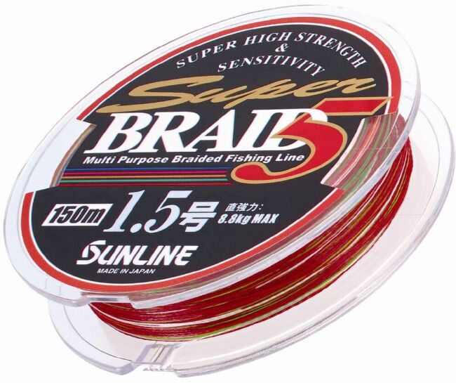 Плетёный шнур SUNLINE Super Braid 5HG 150м #0.8/0.148мм 5.1кг многоцветный Плетёный шнур SUNLINE Super Braid 5HG 150м #0.8/0.148мм 5.1кг многоцветный
