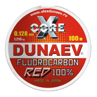 Флюорокарбон DUNAEV X-Core Fluorocarbon 100% RED 100м 0.128мм 1.21кг Флюорокарбон DUNAEV X-Core Fluorocarbon 100% RED 100м 0.128мм 1.21кг