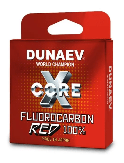 Флюорокарбон DUNAEV X-Core Fluorocarbon 100% RED 100м 0.128мм 1.21кг