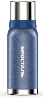 Термос BIOSTAL Охота с узкой горловиной, 2 чашки Синий 1.0л NBA-1000B