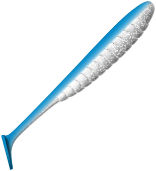 Виброхвост ZUB Bleak 90мм цвет 037 голубой-натуральный 5шт/уп Виброхвост ZUB Bleak 90мм цвет 037 голубой-натуральный 5шт/уп