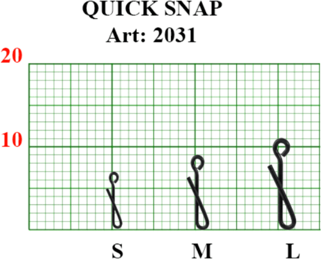 Застежка быстросъёмная FISH SEASON Quick Snap 9мм №M 4кг 10шт/уп 2031-M