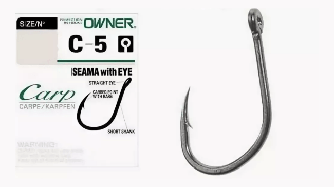 Крючок OWNER 53265-16 C-5 Iseama with Eye колечко черн.хром кованый 17шт/уп