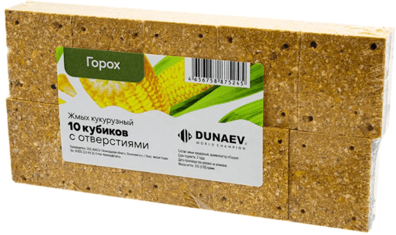 Жмых DUNAEV кукурузный Бисквит 300гр 10шт/уп Жмых DUNAEV кукурузный Бисквит 300гр 10шт/уп