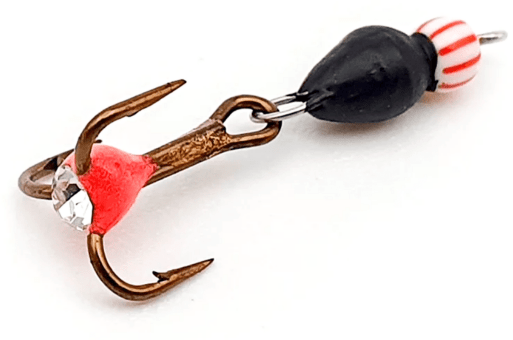 Мормышка вольфрам WORMIX Дьявол с подвесным тройником 1,0 гр.Ø4.0мм